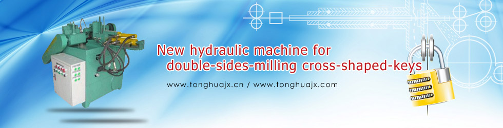 New hydraulic machine for double-sides-milling cross-shaped-keys